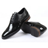 Men's Patent PU Leather Wingtip Oxford Shoes