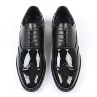 Men's Patent PU Leather Wingtip Oxford Shoes