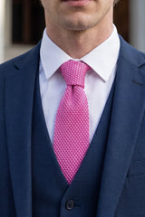 Men’s Pink Knitted Tie