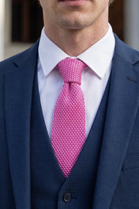 Men’s Pink Knitted Tie