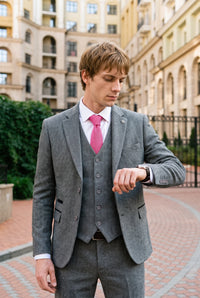 Men’s Pink Knitted Tie