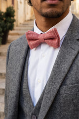 Men’s Pink Tweed Bow Tie