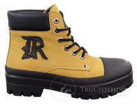 Mens PU Leather Ankle Boots