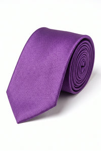 Men’s Purple Slim 6cm Solid Colour Tie