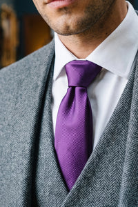 Men’s Purple Slim 6cm Solid Colour Tie