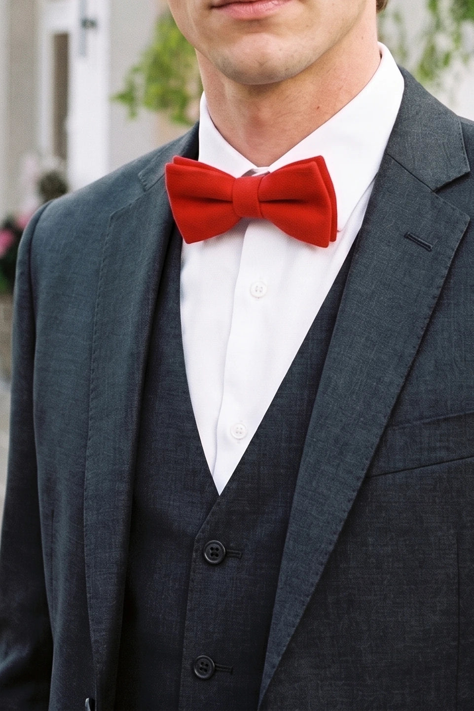 Men’s Red Tweed Bow Tie