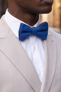Men’s Royal Blue Double Layer Bow Tie