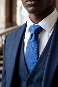Men’s Royal Blue Paisley Tie