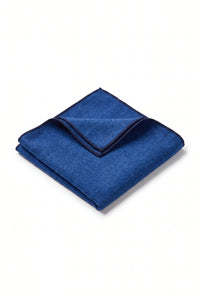 Men’s Royal Blue Tweed Wool Blend Pocket Square