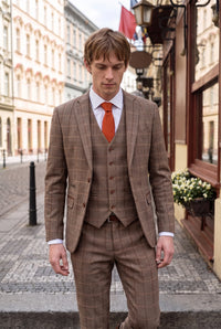 Men’s Rust Suede-Finish Tie
