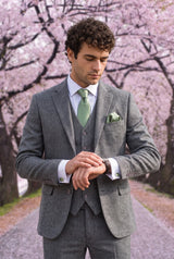 Men’s Sage Green Tie Set