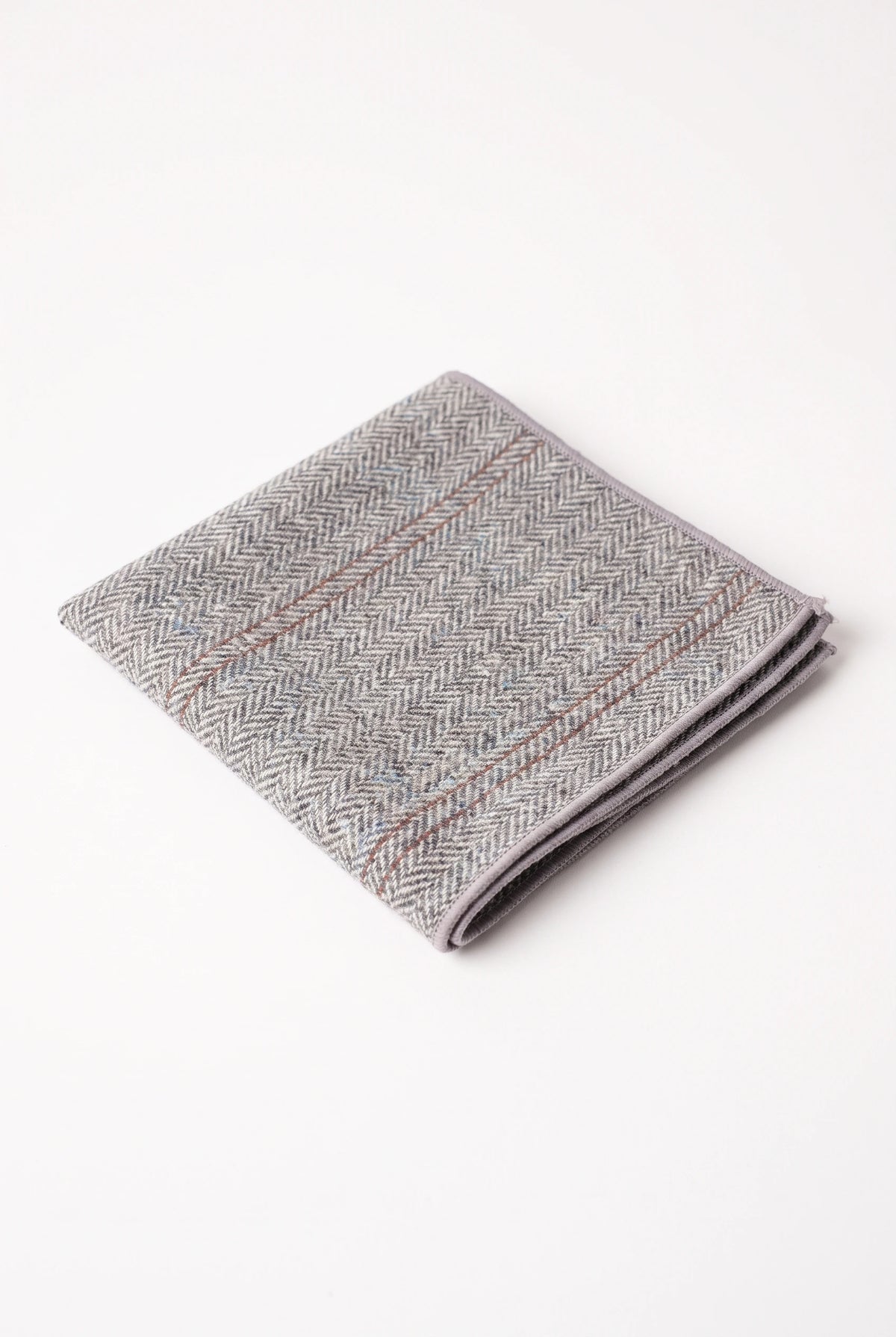 Men’s Silver Tweed Pocket Square