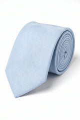 Men’s Sky Blue Suede-Finish Tie
