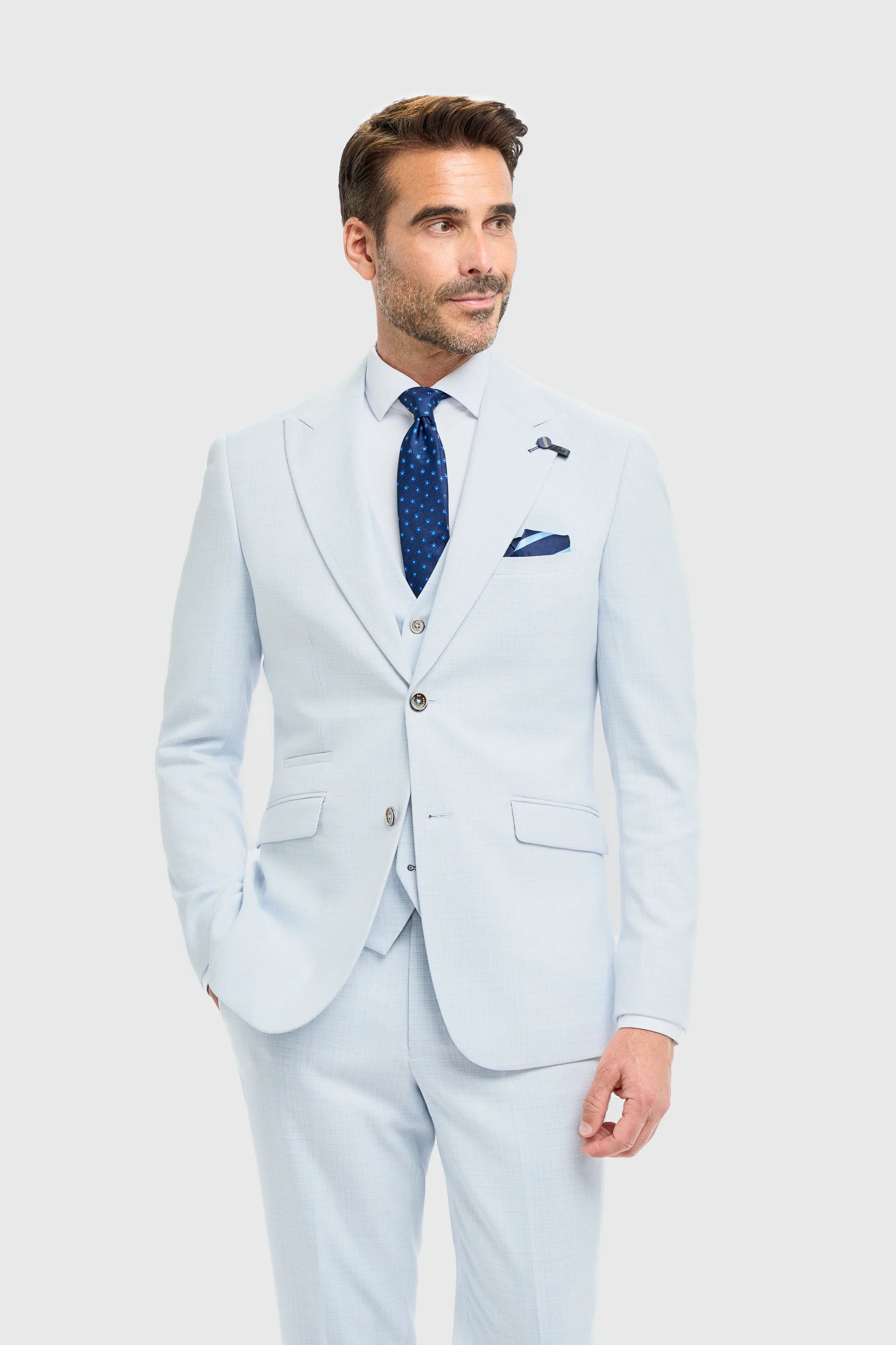 Men's Sky Blue Tailored Fit Blazer