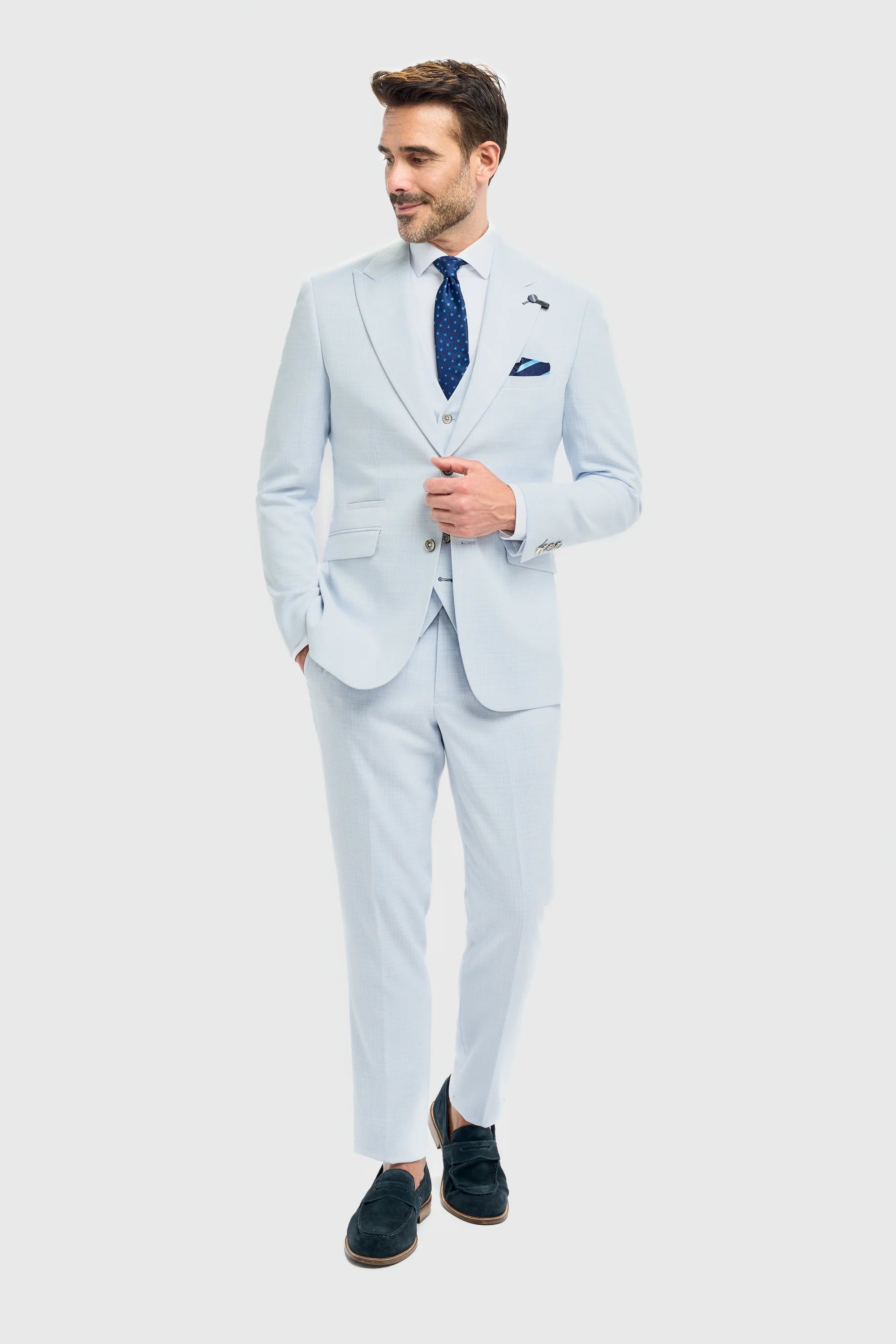 Men's Sky Blue Tailored Fit Blazer