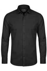 Men's Slim Fit Long Sleeve Button-Down Dress Shirt - Black