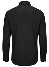 Men's Slim Fit Long Sleeve Button-Down Dress Shirt - Black