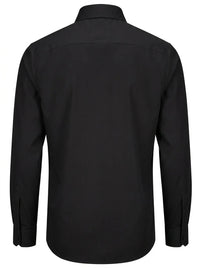 Men's Slim Fit Long Sleeve Button-Down Dress Shirt - Black
