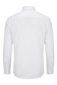 Men's Slim Fit Long Sleeve Button-Down Dress Shirt - White