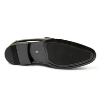 Men's Slip On Vegan Leather Velvet Detailed Patent Loafers