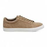 Men's Stone Grey Suede Leather Lace-Up Casual Sneakers