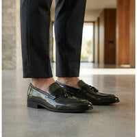 Men's Tassel High-Gloss Slip-On Loafers