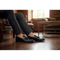 Men's Tassel High-Gloss Slip-On Loafers
