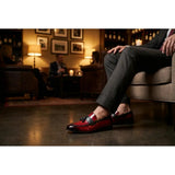 Men's Tassel High-Gloss Slip-On Loafers