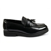 Men's Tassel Lug Sole Textured Loafers
