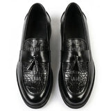 Men's Tassel Lug Sole Textured Loafers