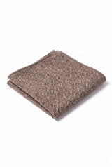 Men’s Taupe Tweed Wool Blend Pocket Square