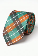 Men’s Teal Checked Tie
