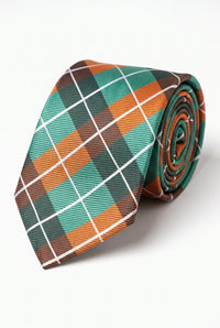 Men’s Teal Checked Tie