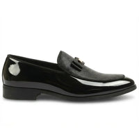 Men's Textured Front Iconic Buckle Bow Loafers