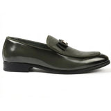 Men's Textured Front Iconic Buckle Bow Loafers