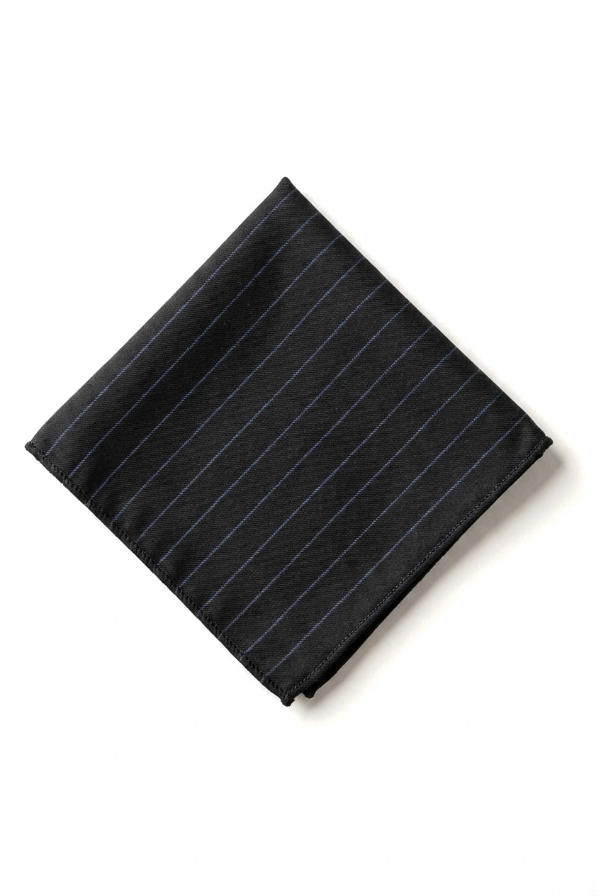 Mens Tie and Hankie Set - Black Stripe STZ42, One Size