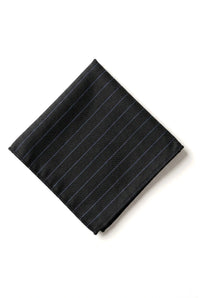 Mens Tie and Hankie Set - Black Stripe STZ42, One Size
