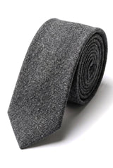 Mens Tie and Hankie Set - Grey Tweed STZ23, One Size