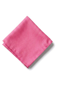 Men's Tie Pocket Sqaure Set Formal Solid Necktie - Fuschia