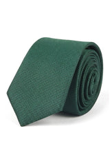 Men's Tie Pocket Sqaure Set Formal Solid Necktie - Green