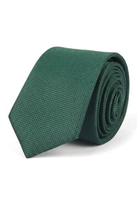 Men's Tie Pocket Sqaure Set Formal Solid Necktie - Green