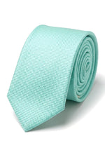 Men's Tie Pocket Sqaure Set Formal Solid Necktie - Mint