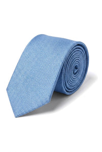 Men's Tie Pocket Sqaure Set Formal Solid Necktie - Sky Blue