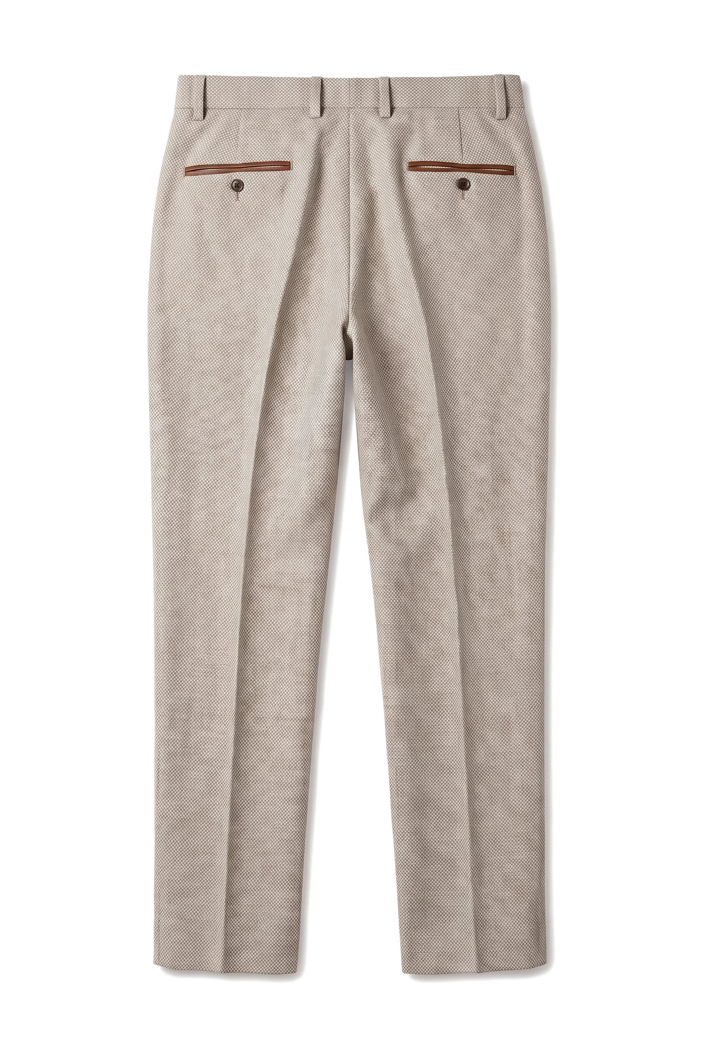 Ralph - Men's Cream Tweed Trousers