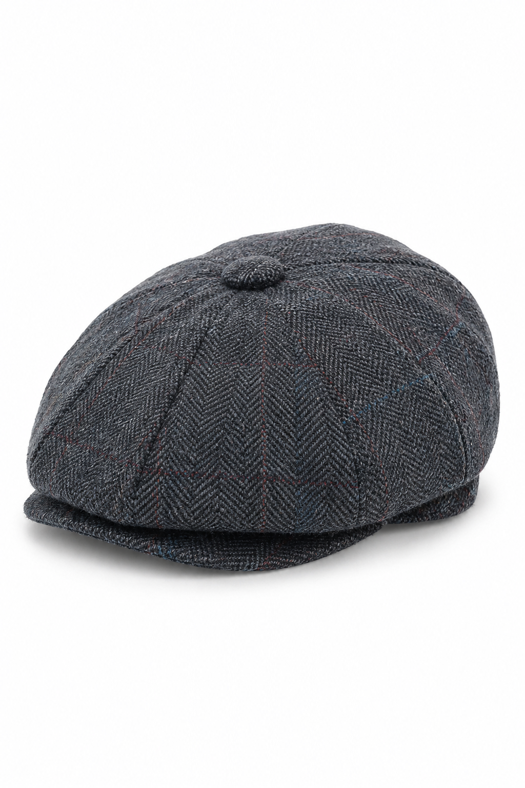 Mens Tweed Check Newsboy Cap