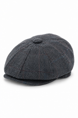 Mens Tweed Check Newsboy Cap