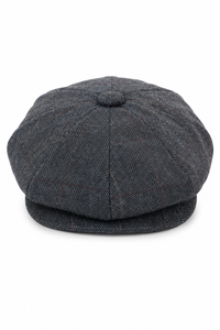 Mens Tweed Check Newsboy Cap