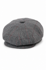 Mens Tweed Check Newsboy Cap