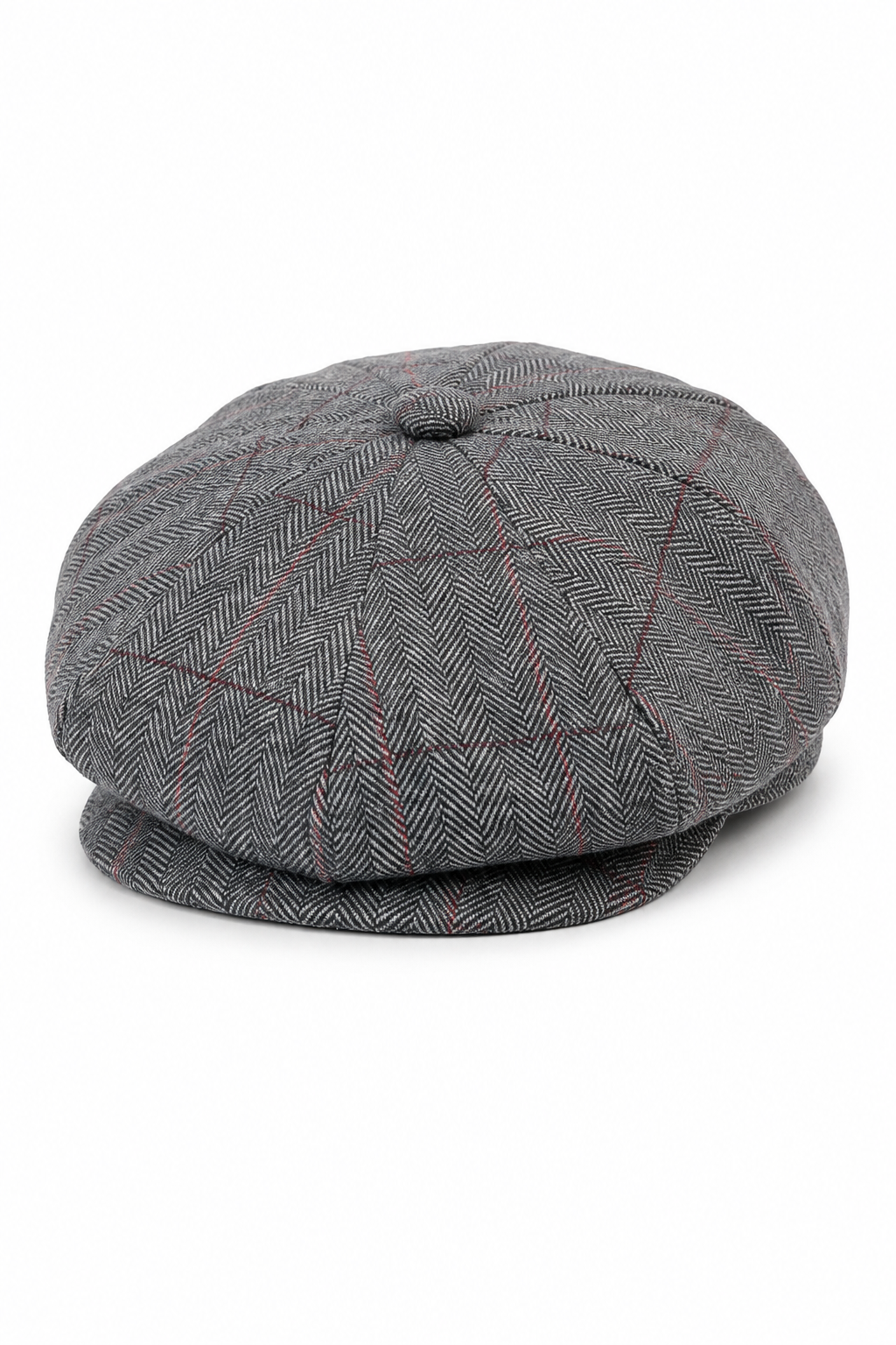Mens Tweed Check Newsboy Cap