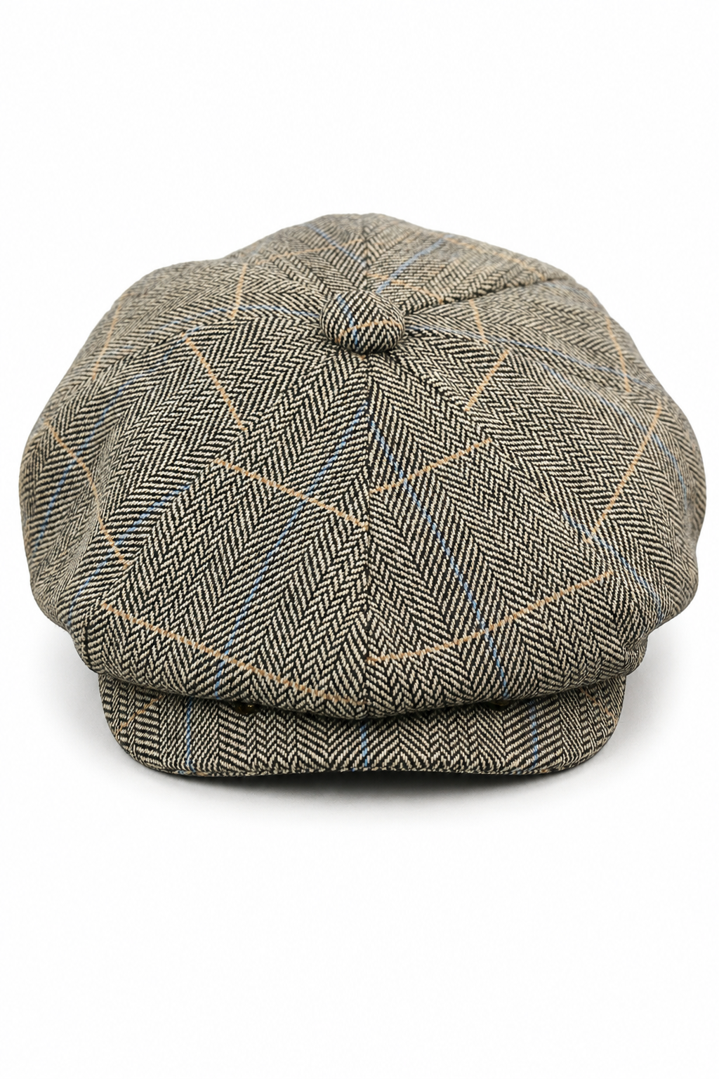 Mens Tweed Check Newsboy Cap